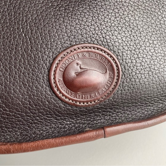 Dooney and Bourke awl Brown Leather Outback saddle crossbody bag - Picture 6 of 16